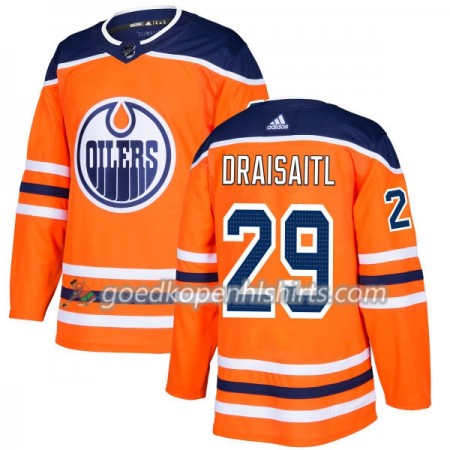 Edmonton Oilers Leon Draisaitl 29 Adidas 2017-2018 Oranje Authentic Shirt - Mannen